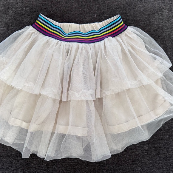 Tea Collection Tiered Tulle Skirt with Rainbow Waistband - Picture 1 of 4